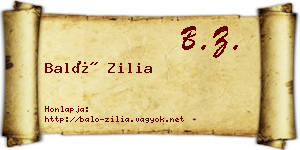 Baló Zilia névjegykártya